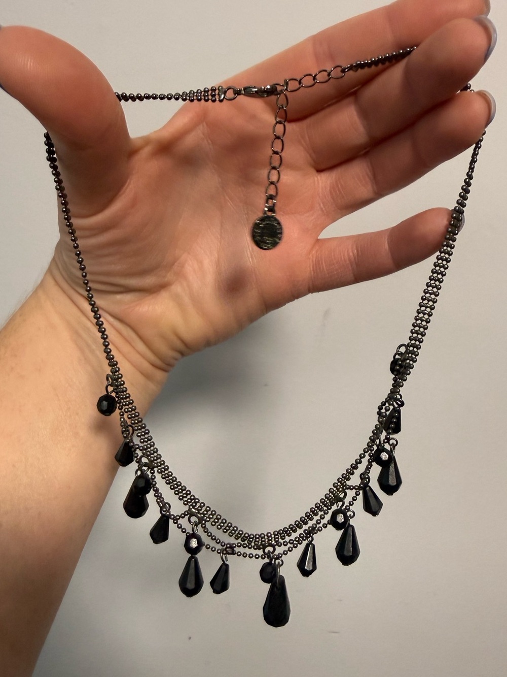 Liz Claiborne Edwardian Gothic Style Beaded Choker Necklace - Picture 2 of 3